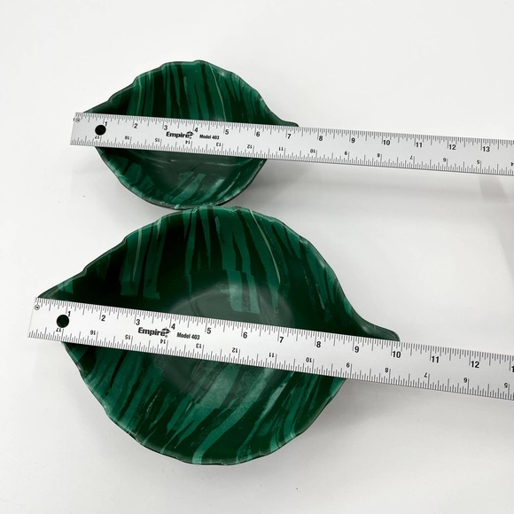 Opalhouse Set of 2 Bamboo Melamine Leaf Mini Snack Bowls Serving Green - Picture 11 of 11